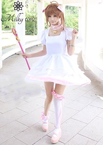 Amazon Milky Time ウィッグ付き カードキャプターさくら プラチナコスチューム 風 コスプレ 衣装 ハロウィン コスプレ 仮装 通販