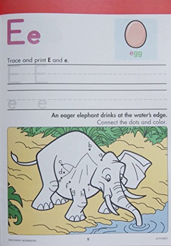 Alphabet Discovery Workbook with Reward Stickers and Flash Card Bundle - Pre K-K