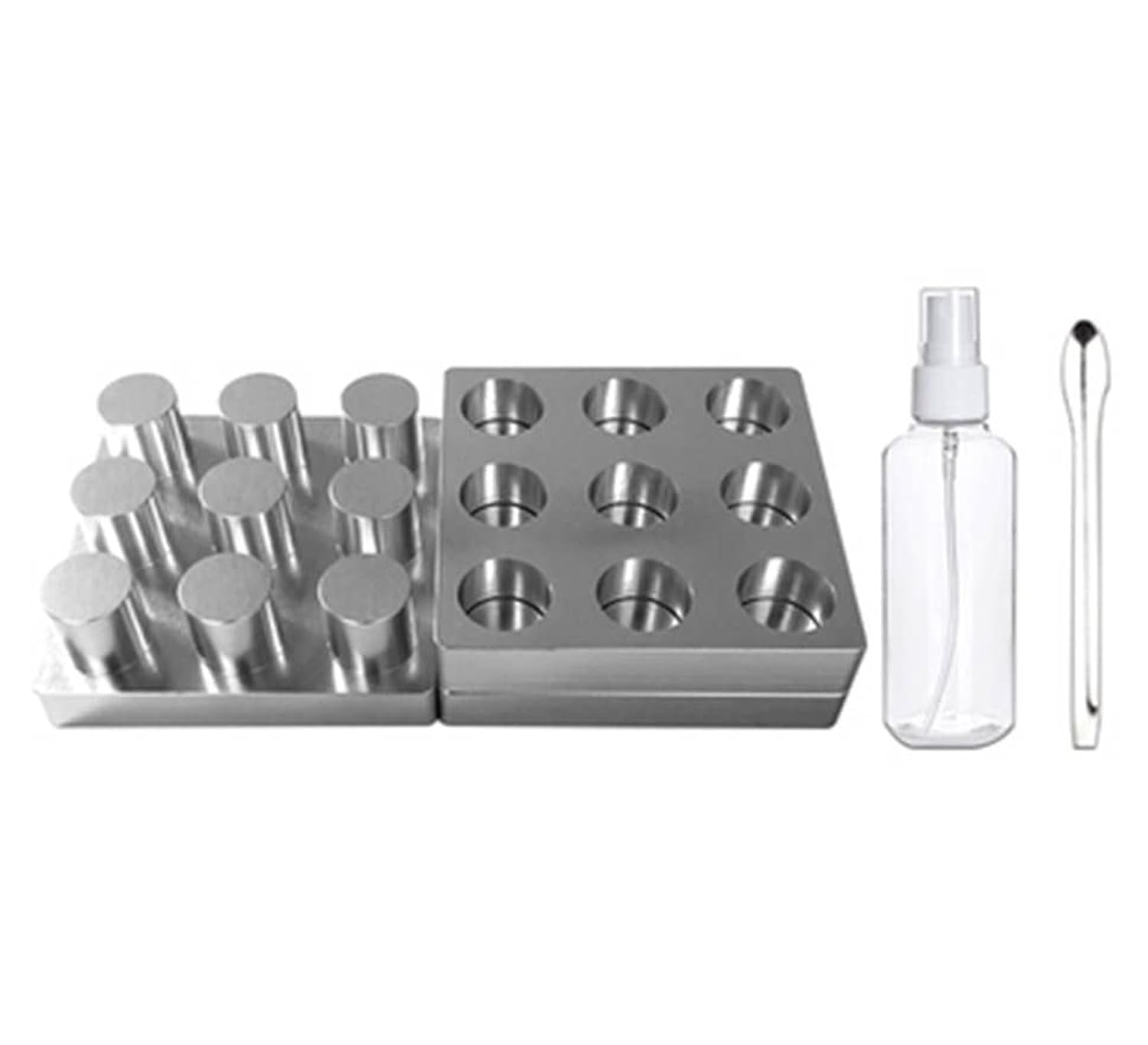 Pill Maker, Tablet Making Machine, Pill Press Mold, Aluminum Hand Tool, Tablet Mould Tool, Domestic Home Use 9/25 Holes (9 Holes (10mm))