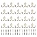 HOVEOX 20 Pcs Double Prong Robe Hook Retro Towel Cloth Hanger Wall Hat Jewelry Hooks Rustproof Rustic Hooks Heavy Duty Hardware Decorative Utility Hooks & 40 Pcs Screws & a Free Screwdriver, Silver
