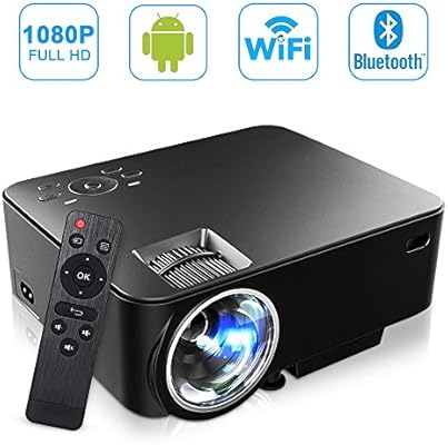 SEGURO Android Proyector de WiFi 1080P Full HD Smart ...