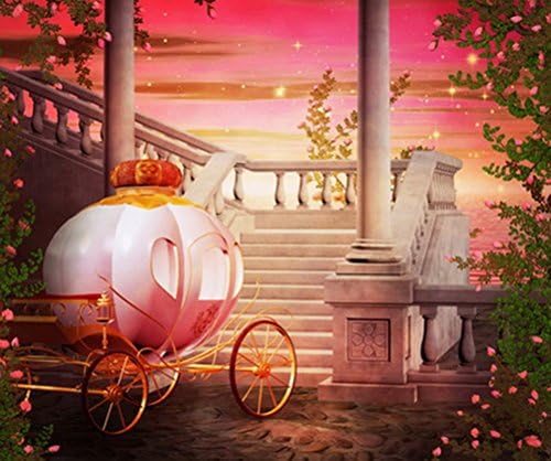 Yelewen 7x5ft Pink Fairytale Garden Valentine's Day Children Thin Vinyl Customized Digital Printed Photography Backdrop Prop Photo Background