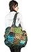 Tribe Azure Floral Embroidered Blue Shoulder Tote Bag Boho Gypsy Hippie Cotton Lightweight Roomy Spacious Colorful School Laptop Books Large Durable