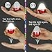 VINABTY Mini LED Flashlight Tumbler Table Lamp Nice Egg Shaped Handheld Night Light Gift (Red)