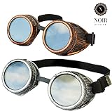 NEW Handcrafted 2pcs Steampunk Victorian Retro Vintage Welding Goggles Cyber Punk Gothic Glasses - Perfect for Cosplay&Costumes
