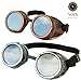 Designed in USA New Real Metal Feel and Look Handcrafted 2pcs Steampunk Victorian Retro Vintage Welding Halloween Goggles Cyber Punk Gothic Glasses  Perfect For Costumes and Cosplay
