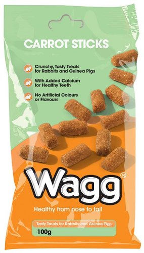 Wagg Carrot Sticks, 100 g, Pack of 7