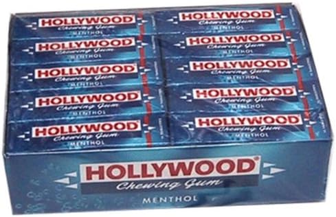 Hollywood - Lote de 20 estuches con 11 chicles de chicle, color menta: Amazon.es: Hogar