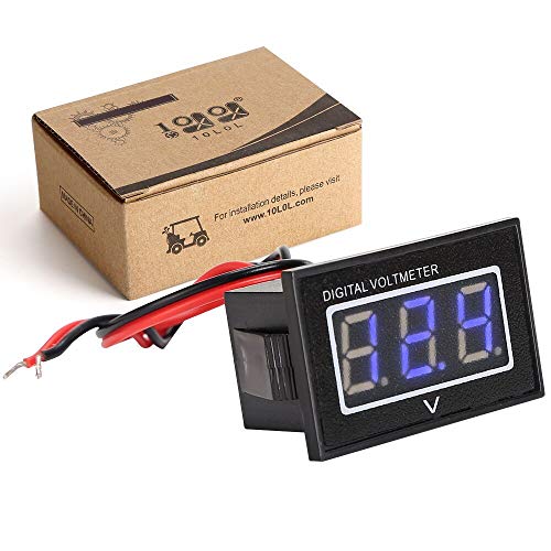 10L0L Waterproof Golf Cart Digital Volt Meter/Voltmeter 0.56″LED