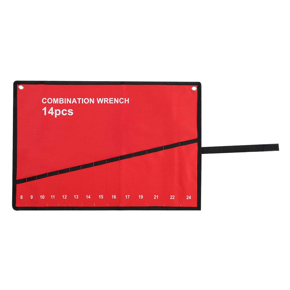 Spanner Organiser, Tools Bag, Multi-Pocket Tools Storage Bag Spanner Plier Wrench Holder Canvas Organizer14 Pockets)