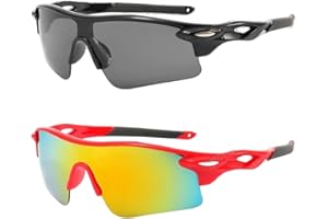 swanoble UV400 2 Sports Sunglasses for Kids Cycling,Light frame Sunglasses for Boys Girls,Youth Softball Baseball Golf