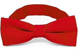 tiemart Boys' Pre-Tied Adjustable Band Collar Bow Tie For 0 to 10 Years Old