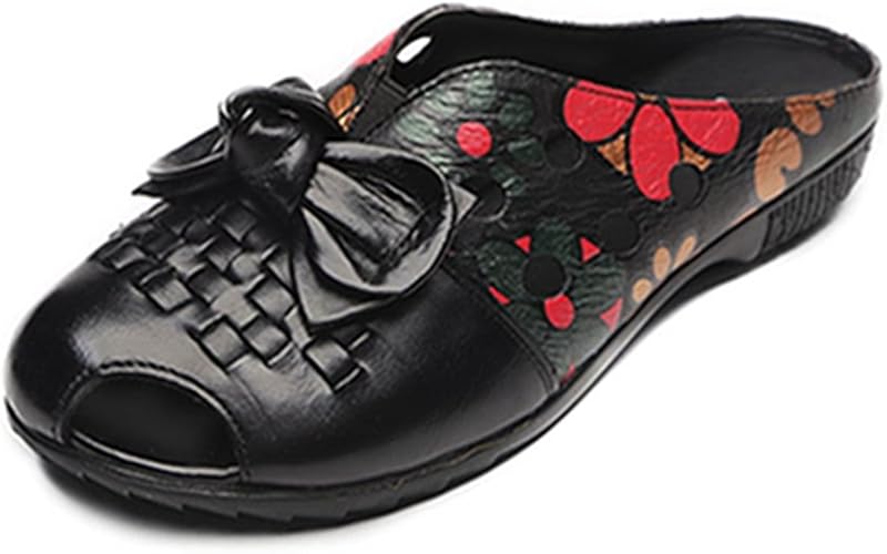 Amazon サボ サンダル レディース スリッポン かかとなし フラットシューズ ペタンコ コンフォート パンプス モカシン おしゃれ 蝶結び 室内用 社内履き 職場用 オフィス 通気 夏 通気 日常 美脚 レッド ブラック ミュール