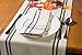 DII French Stripe Tabletop Collection Farmhouse Style Dining Table Linen Napkin Set, 20x20, Taupe/Black, 6 Piece