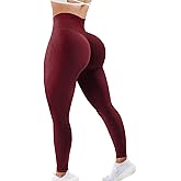 POWERASIA Scrunch Butt Leggings for Women Amplify Contour Legging Seamless Yoga Pants Workout Gym Booty Lifting Tights