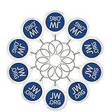 TONOS 10 Round Jw.org No Blood Double Sided Key Chain for Jehovah's Witness Car Accessory-Pack of 10