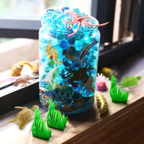 Jungle Animals Figures,Dinosaur Figures,Ocean Sea Animals Figure, 60 Piece Vinyl Plastic Mini Realistic Under Animals Party Favors Party Bag Filler Best Gift Set - Thumbnail 2