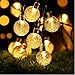 SANDUBY Globe String Lights, 20 Ft 30 Crystal Balls Waterproof LED Fairy Lights, Outdoor Starry Lights Solar Powered String Lights, Decorative Lighting for Home, Garden, Party, Festival (Warm White)