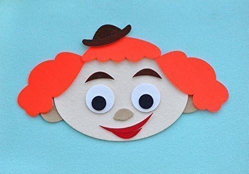 Feltman – Felt Board with face which depicts Emotions - Flannel Board with Felt Details - Felt Mosaiс
