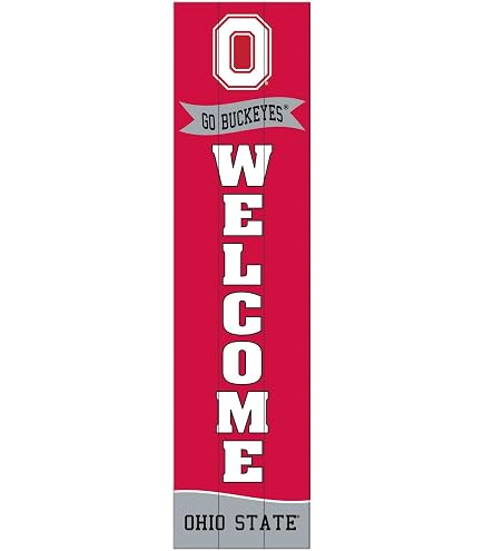 Wincraft NCAA Ohio State University Zaunschild Aus Holz – Offiziell Lizenziert, Retro-Design | 20,3 Cm