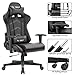 Furmax High-Back Gaming Office Chair Ergonomic Racing Style Adjustable Height Executive Computer Chair,PU Leather Swivel Desk Chair with Backrest and Lumbar Support (Carbon Black)