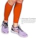 Run Forever Sports Calf Compression Sleeves (Orange, MED)