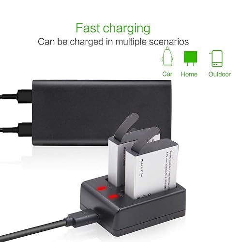 Action Cam Battery 1350 Mah Battery (pack Of 3) With Antigua And Barbuda - View #14