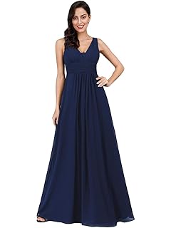 Ever-Pretty Escote en V Vestido de Fiesta Noche Largo para Mujer Corte Imperio 08110