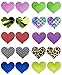 SoJourner Bags Nipplecovers Rave Pasties - Nipple Covers Breast Petals for Women | Disposable Self Adhesive Cover [10 Hearts]