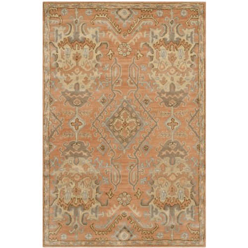 Safavieh Wyndham Collection WYD203A Handmade Terracotta Wool Area Rug, 4 feet by 6 feet (4' x 6')