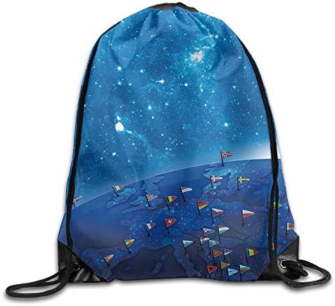 Sexy Lovely Handsome Gym Drawstring Bags Earth Country Flag Galaxy Bag School Fitness Travel Outdoor