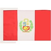 AZ FLAG Peru Flag 18'' x 12'' cords - Peruvian SMALL flags 30 x 45cm - Banner 18x12 in