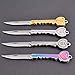 EDO 3 Pcs Cute Keychain Folding Pocket Knife, Self Defense Camping Outdoor Survival Folding Knife Mini Key Shaped Knife Gift(Multicolor, Gold, Silver)