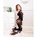 FAVOLOOK Women's Sexy Short Sleeved Lingerie Bodystocking Seamless Sheer Crotchless Body Tights