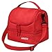 MIER Double Decker Insulated Lunch Box Pink Soft Cooler Bag Thermal Lunch Tote with Shoulder Strap (Red)…