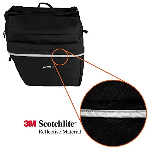 BV Bike Panniers 26L With Adjustable Hooks Panniers For Bicycles With