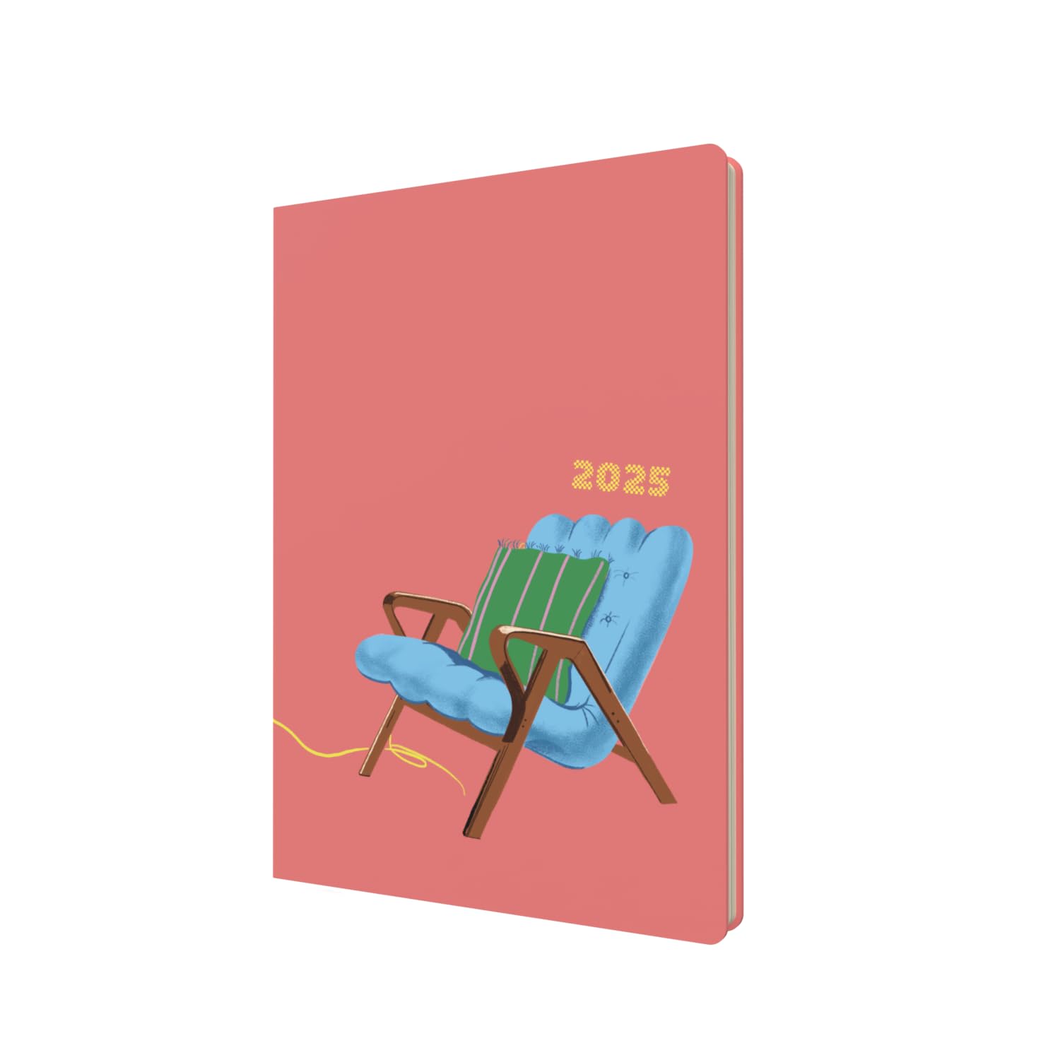Collins Retro Object by Katie Smith 2025 Planner - A5 Week to View Diary - 1950s Armchair - (E-RO153.50-25) - Stylish Weekly Eco Diary with Recycled Paper