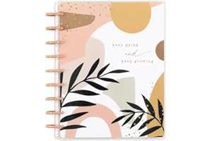 THE HAPPY PLANNER Happy Planner Disc-Bound 12-Month Planner, January 2024–December 2024 Daily, Weekly, Monthly Planner, Classic Size, Horizontal Layout, Modern Boho Theme, 7 Inches by 9 3/4 Inches