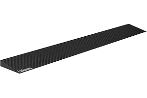 LIEKUMM 1" Rise Wheelchair Ramps for Doorways, 1500 LBS Capacity Rubber Threshold Ramp, 35.4" Wide Non-Slip Threshold Ramp, Ramps for Wheelchairs for Home, Doorways, Curbs and Garage, Cuttable