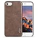 VIFLYKOO iPhone 7 Case [Vintage Series], Premium PU Leather Slim Fit Lightweight Soft Back Cover Phone Case for iPhone 7 Phone (Coffee)
