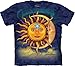 The Mountain Sun Moon T-Shirt, XX-Large, Blue/Purple
