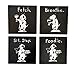 4 Absorbent Drink Coasters - Best Wine Gifts Accessory for Any Wine Enthusiast & Dog Lover.