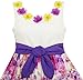Sunny Fashion Girls Dress Blooming Flower Bow Tie Layered Organza