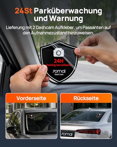 70mai M310 Plus 4K Car Front Dashcam, 2160P Mini Dash Cam with 360° Rotation, WiFi & G-Sensor, Super Night Vision & WDR, F1.55 Aperture, 24h Parking Monitoring, Loop Recording, Max. 256 GB