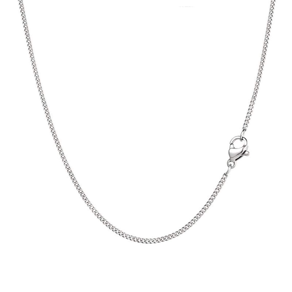 TWISTED PENDANT Cuban Link Chain Necklace For Men & Women 1.5/3/8/13mm Thick 18/20/22/24/26 Inch Long 18k Gold Plated & Stainless Steel Silver Necklace Chains For Men Versatile Mens Necklaces