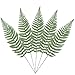 Warmter 10PCS Artificial Boston Fern Bush Plant Faux Leaves Green Plants for Home Decor