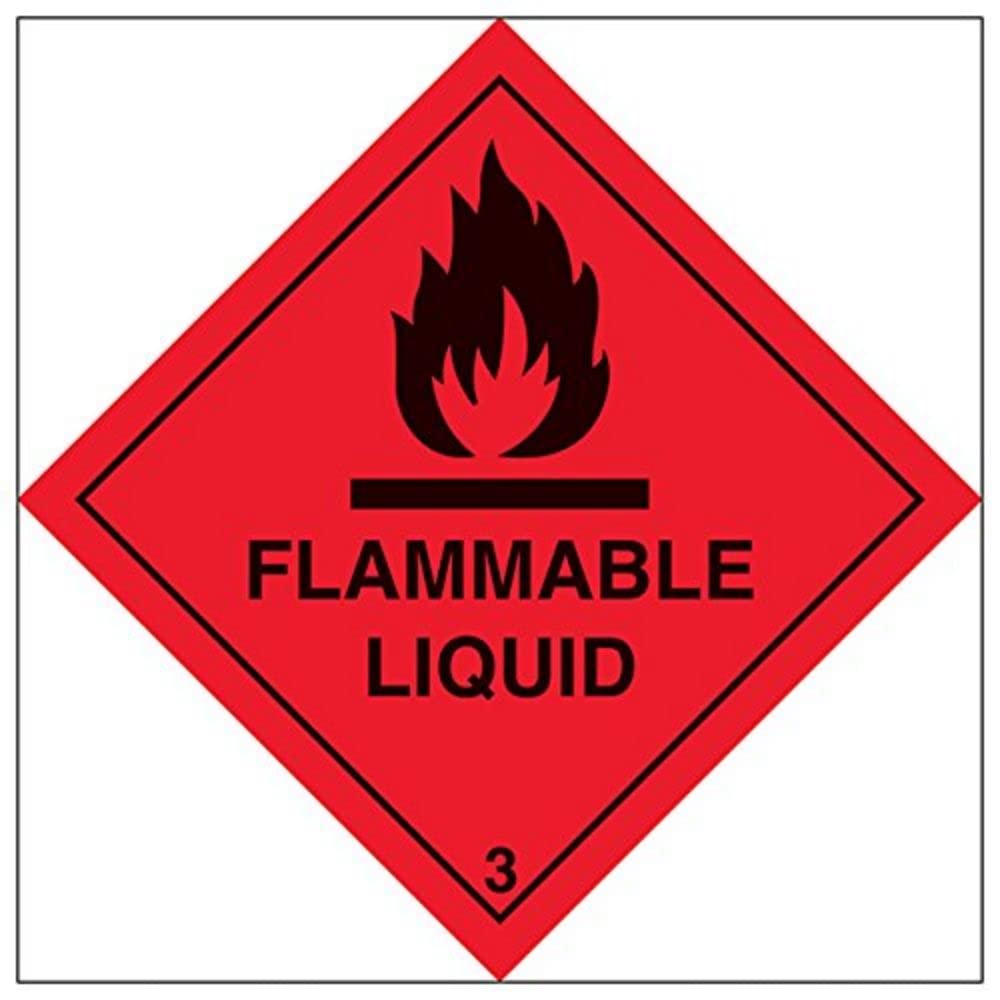 V Safety Hazard diamond – Flammable liquid-300x300mm-Magnetic Safety Sign