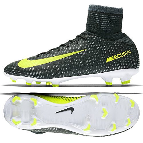 Nike Kids' Jr. Mercurial Superfly V CR7 FG Soccer Cleat (Sz. 4.5Y) Seaweed