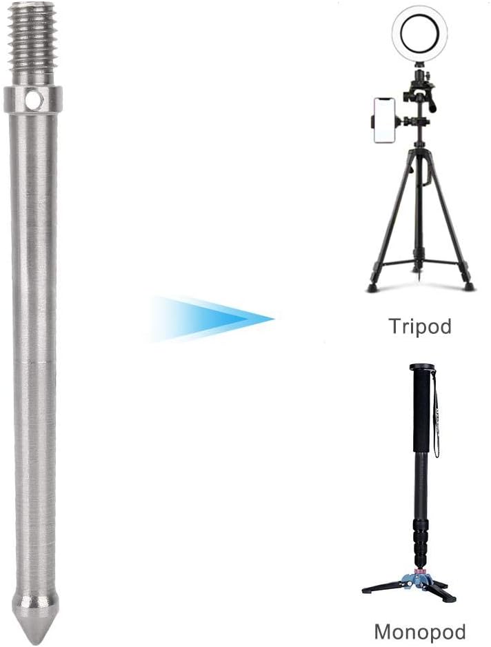 Stainless Steel Spike Mount Adapter for Tripod Monopod with 3/8 Inch Screw Thread Interface Camera Ground Spike Adapter Accessories(12cm) - Image 4
