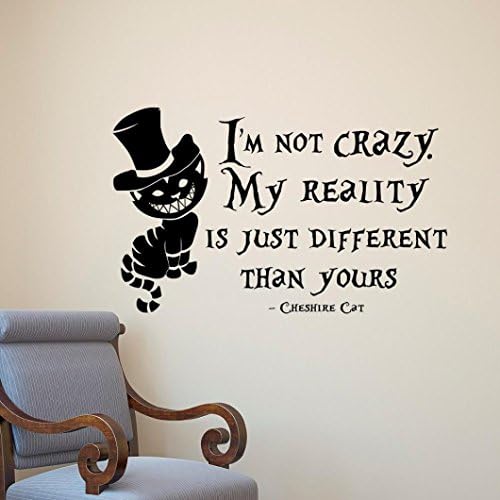 Vacally Wall Decor Alice In Wonderland Cheshire Cat Wall Stickers Vinyl Decal Home Decor Removable Living Room Bedroom Background